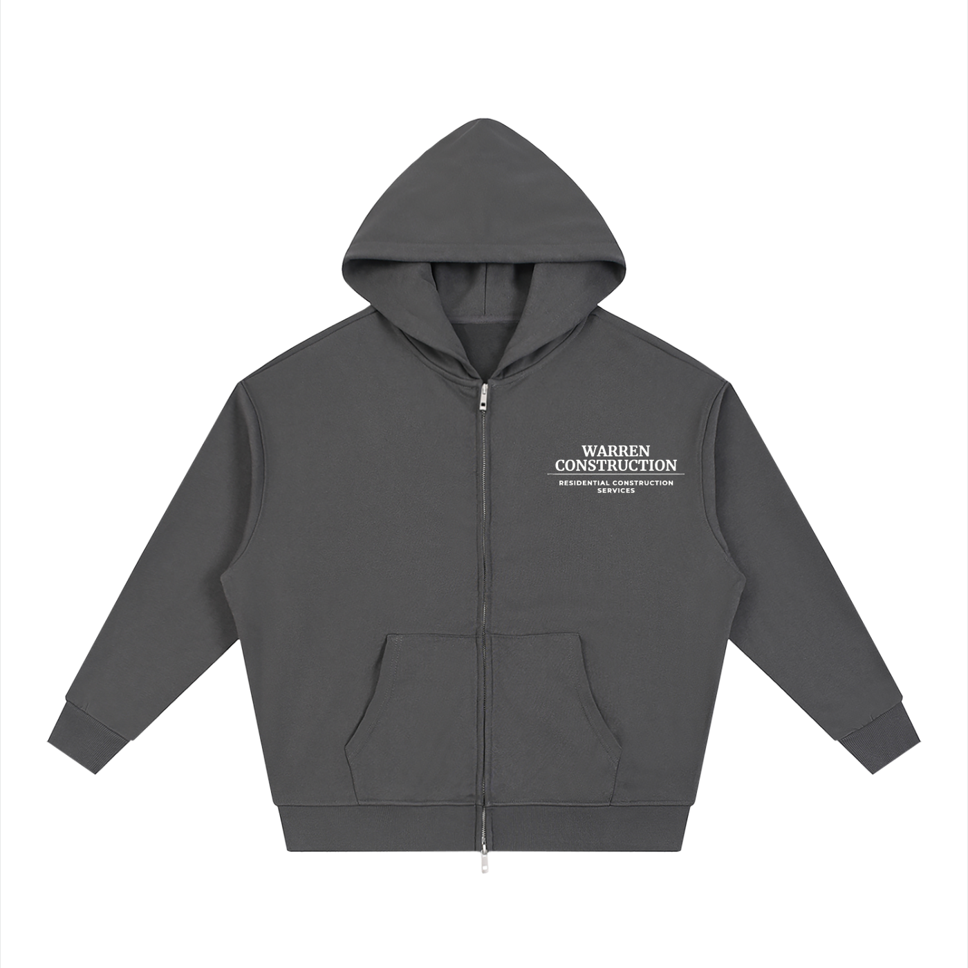 Zip up Hoodie / White logo
