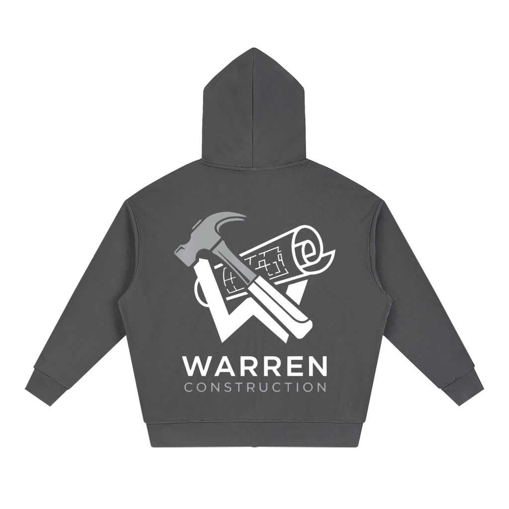 Zip up Hoodie / White logo