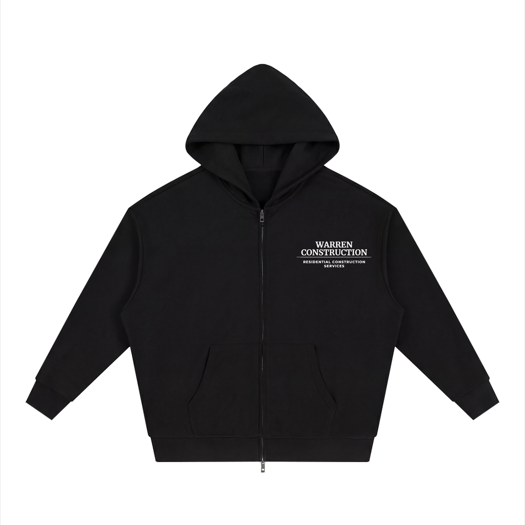 Zip up Hoodie / White logo