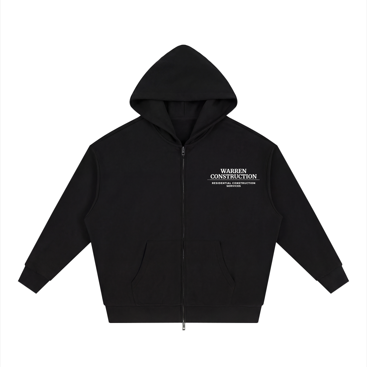 Zip up Hoodie / White logo