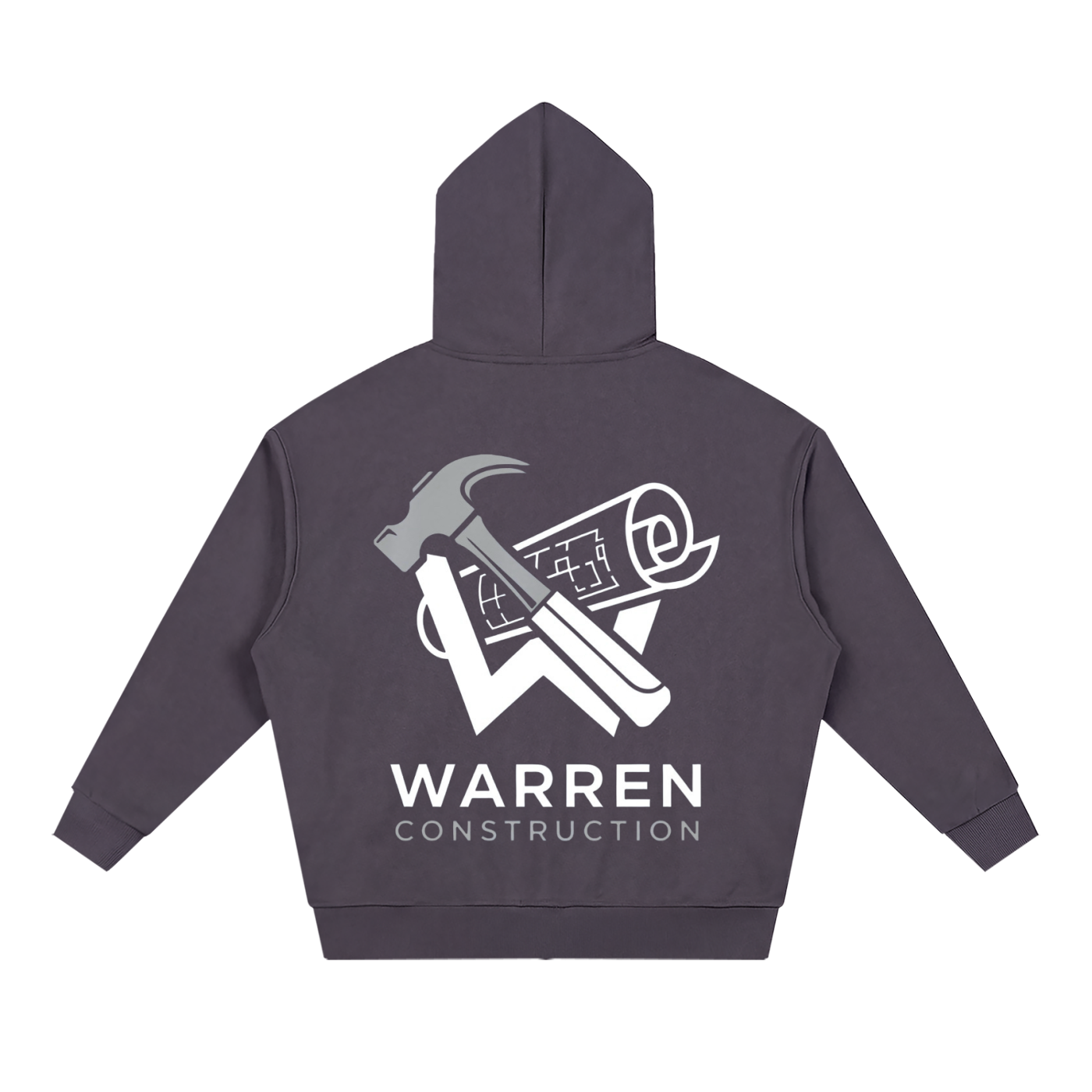 Zip up Hoodie / White logo