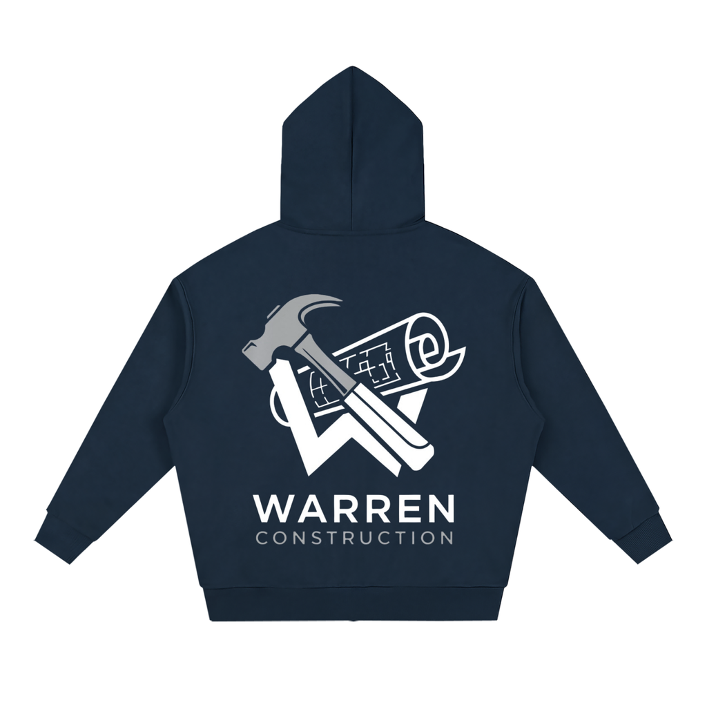 Zip up Hoodie / White logo