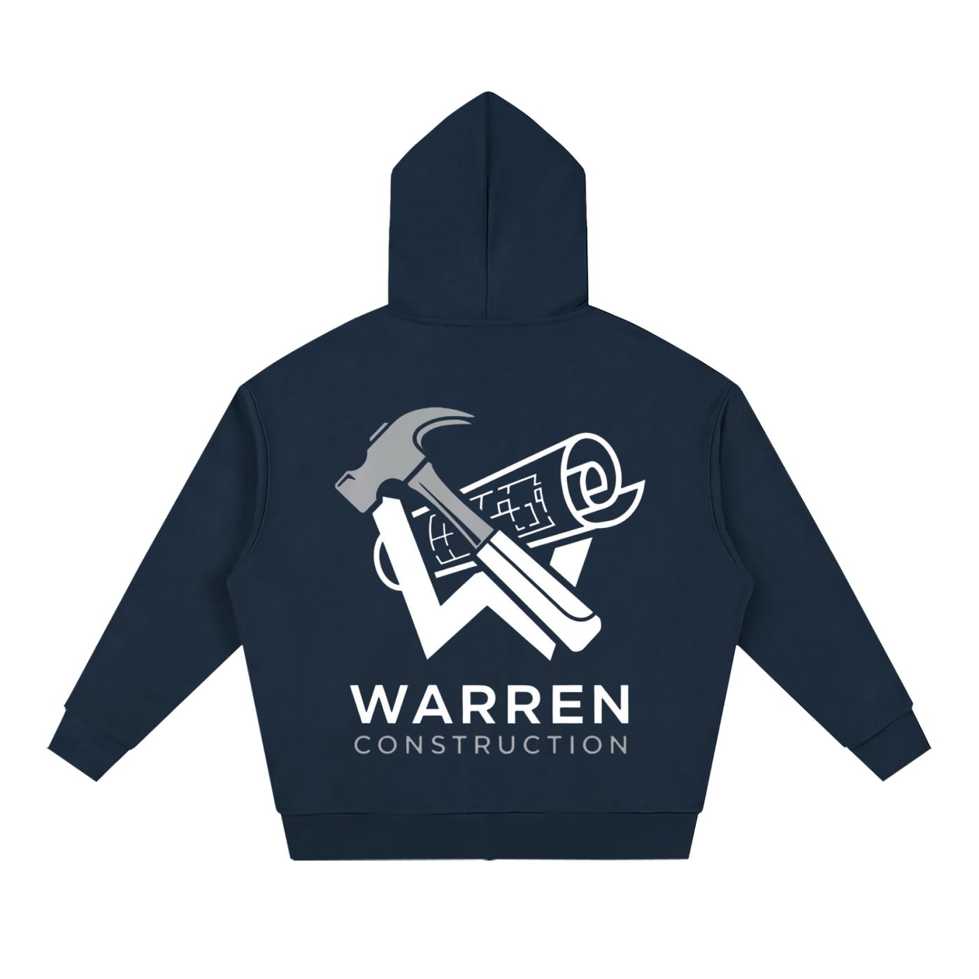 Zip up Hoodie / White logo