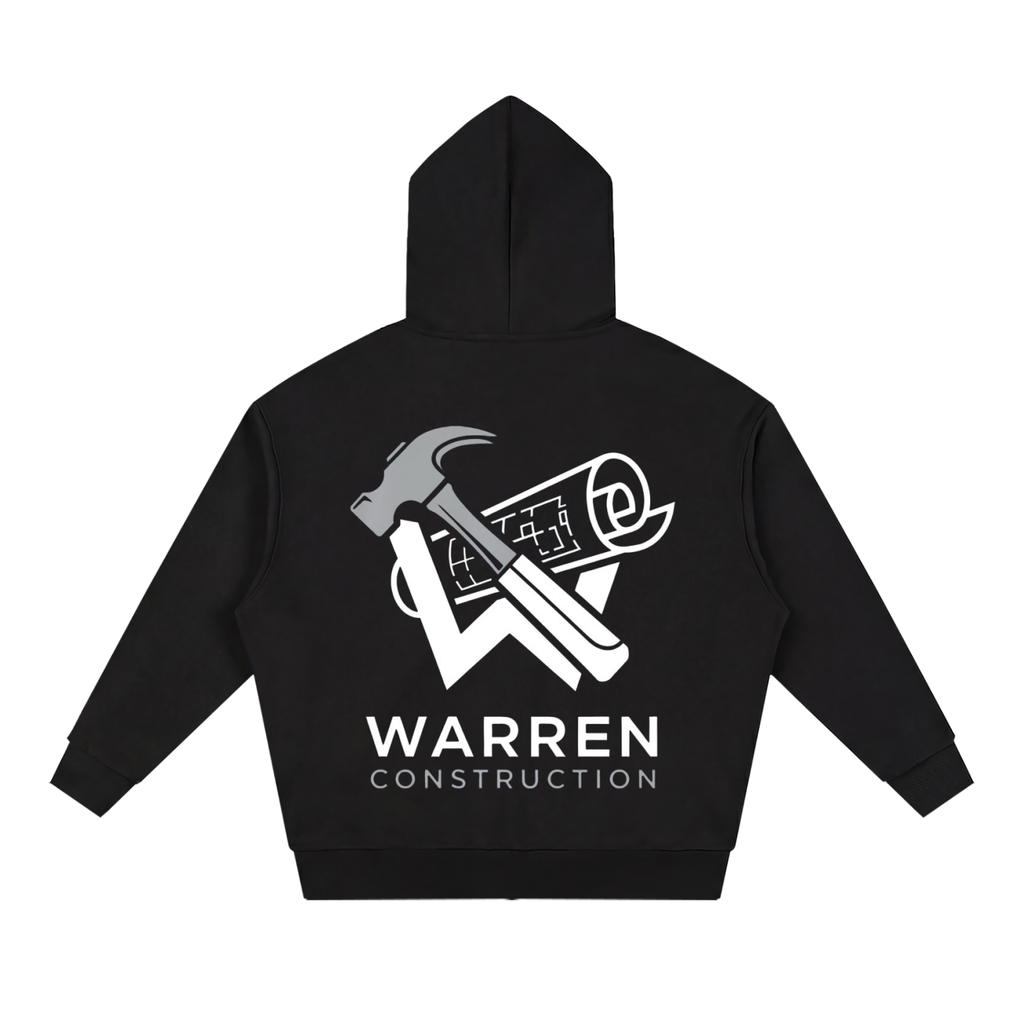 Zip up Hoodie / White logo