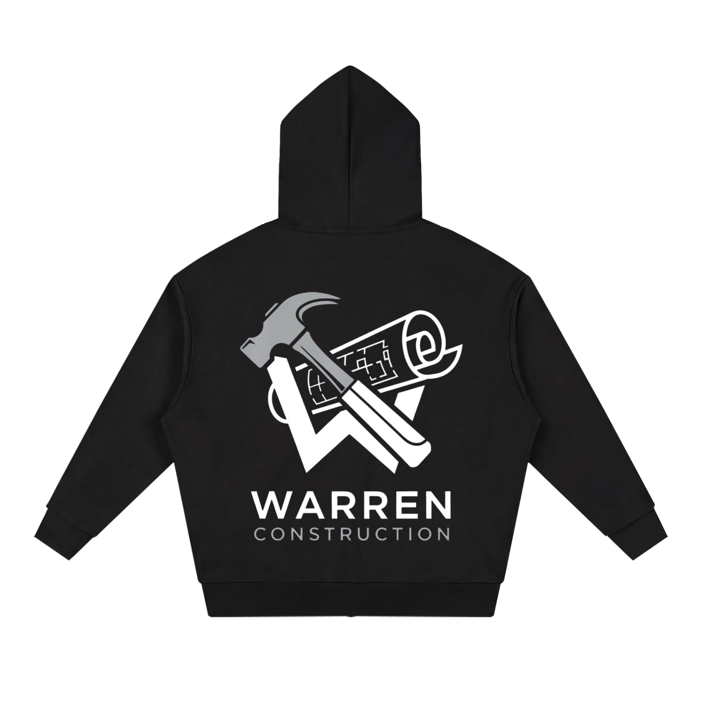 Zip up Hoodie / White logo