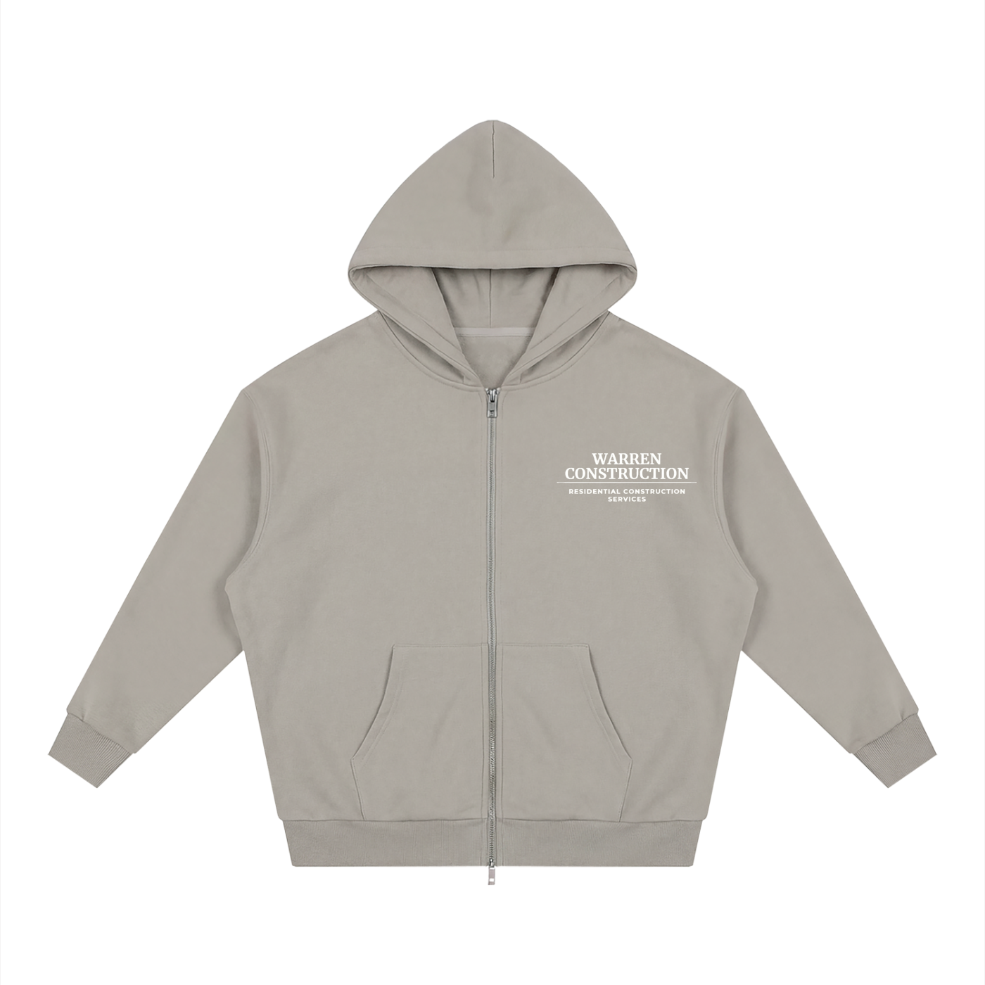 Zip up Hoodie / White logo